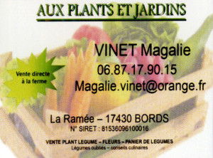 Aux plants et au jardins