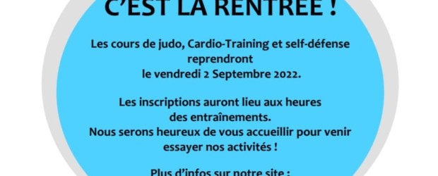 C’est la rentrée !!!