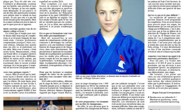Bravo à Julie pour ce parcours EXCEPTIONNEL !!!