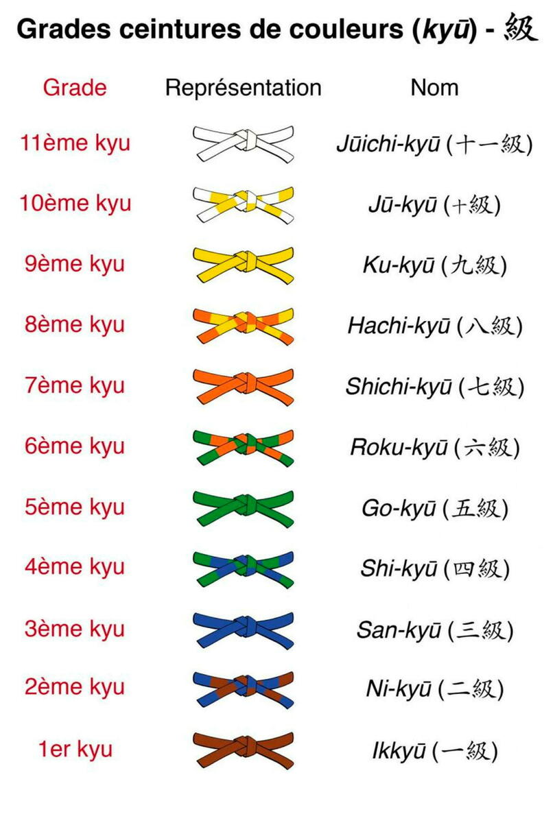 Grades - Ceintures de couleurs Grades - Ceintures de couleurs