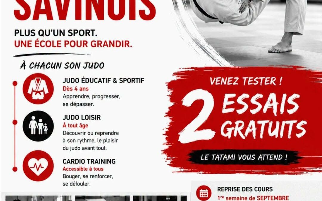 C’est la rentrée au Judo Club Savinois ! 🥋